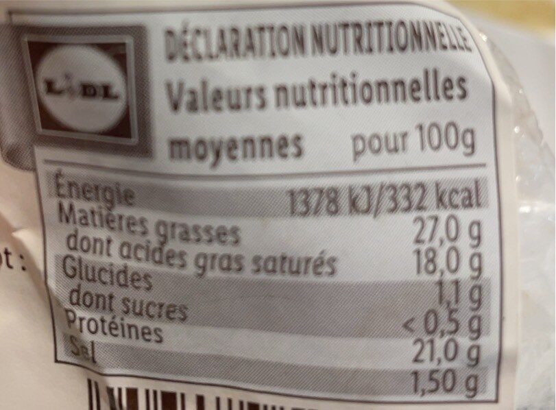 Saint-Nectaire laitier - Nutrition facts - fr